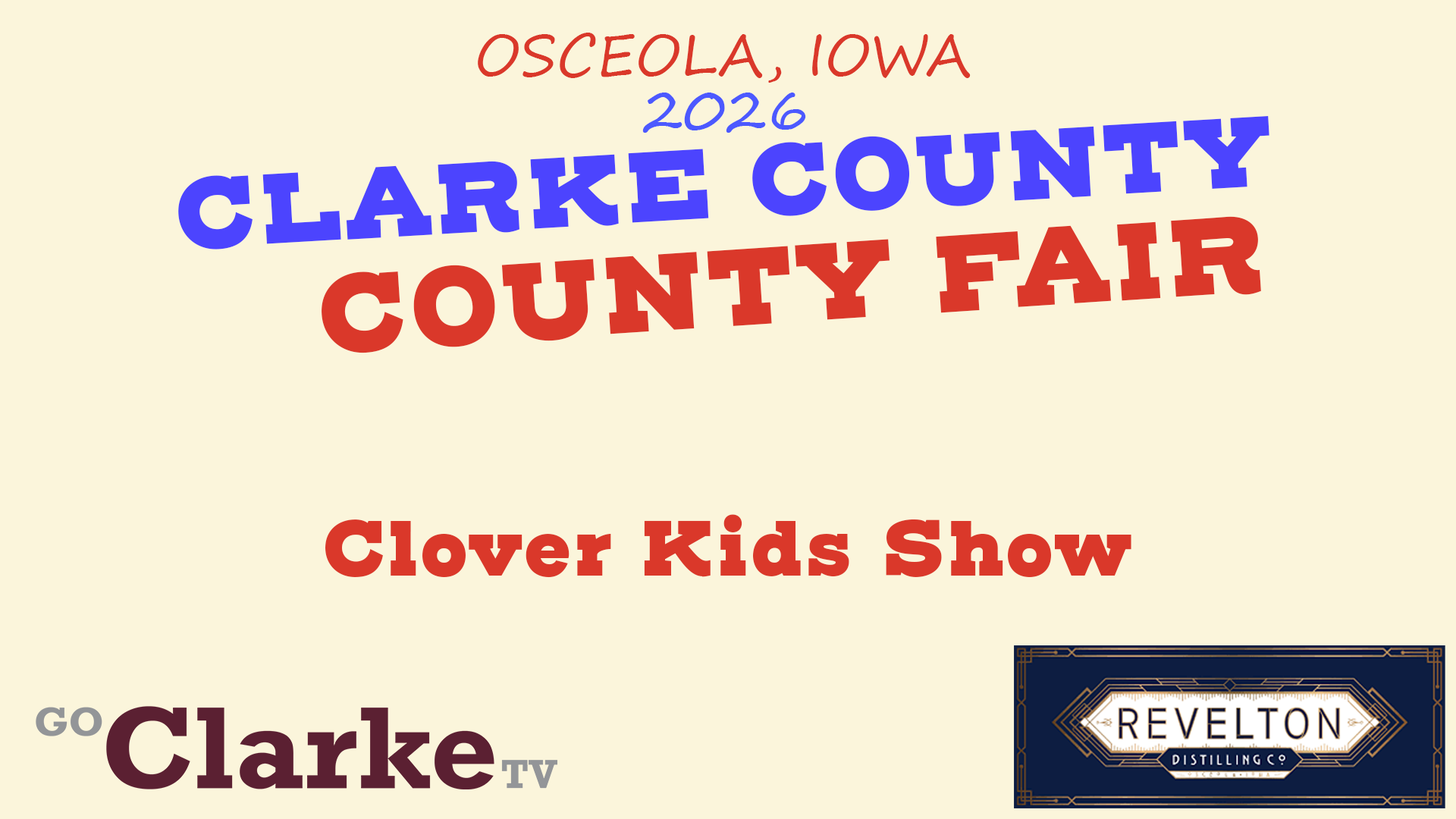 Clarke County Fair - Clover Kids Show - 7-19-26