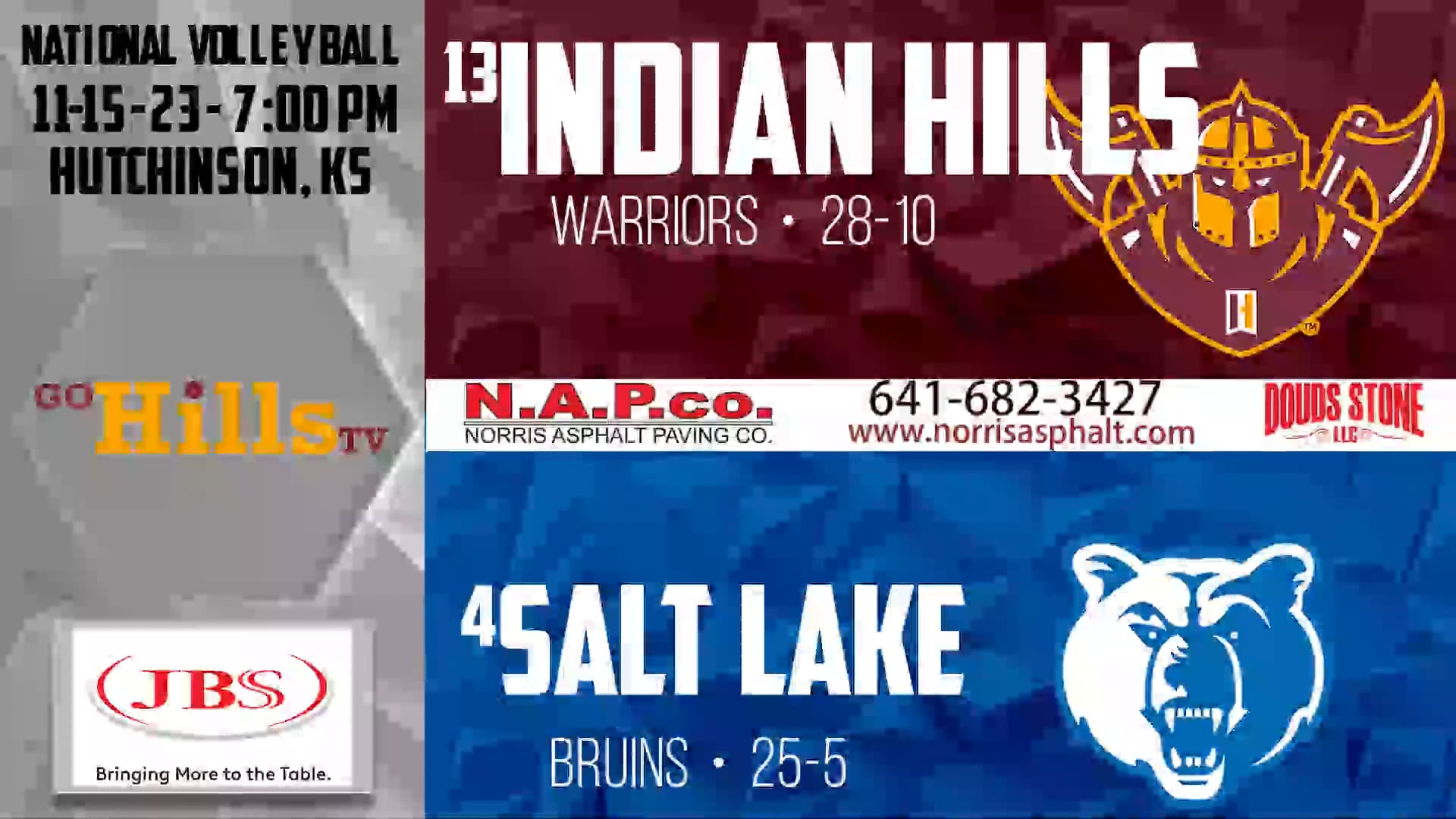 NJCAA National Tournament 11-15-23 IHCC Volleyball vs Salt Lake