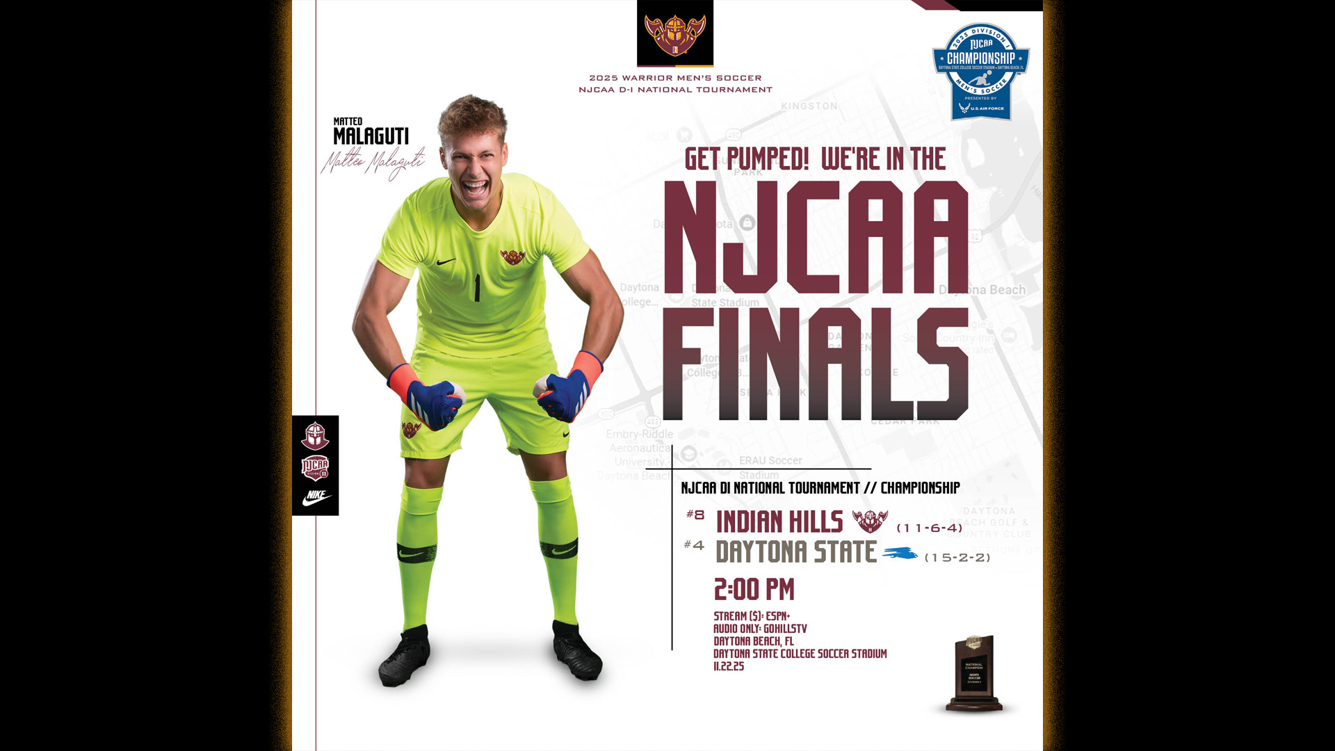 IHCC Men's Soccer vs Daytona State - NJCAA DI Men's Soccer Championship
