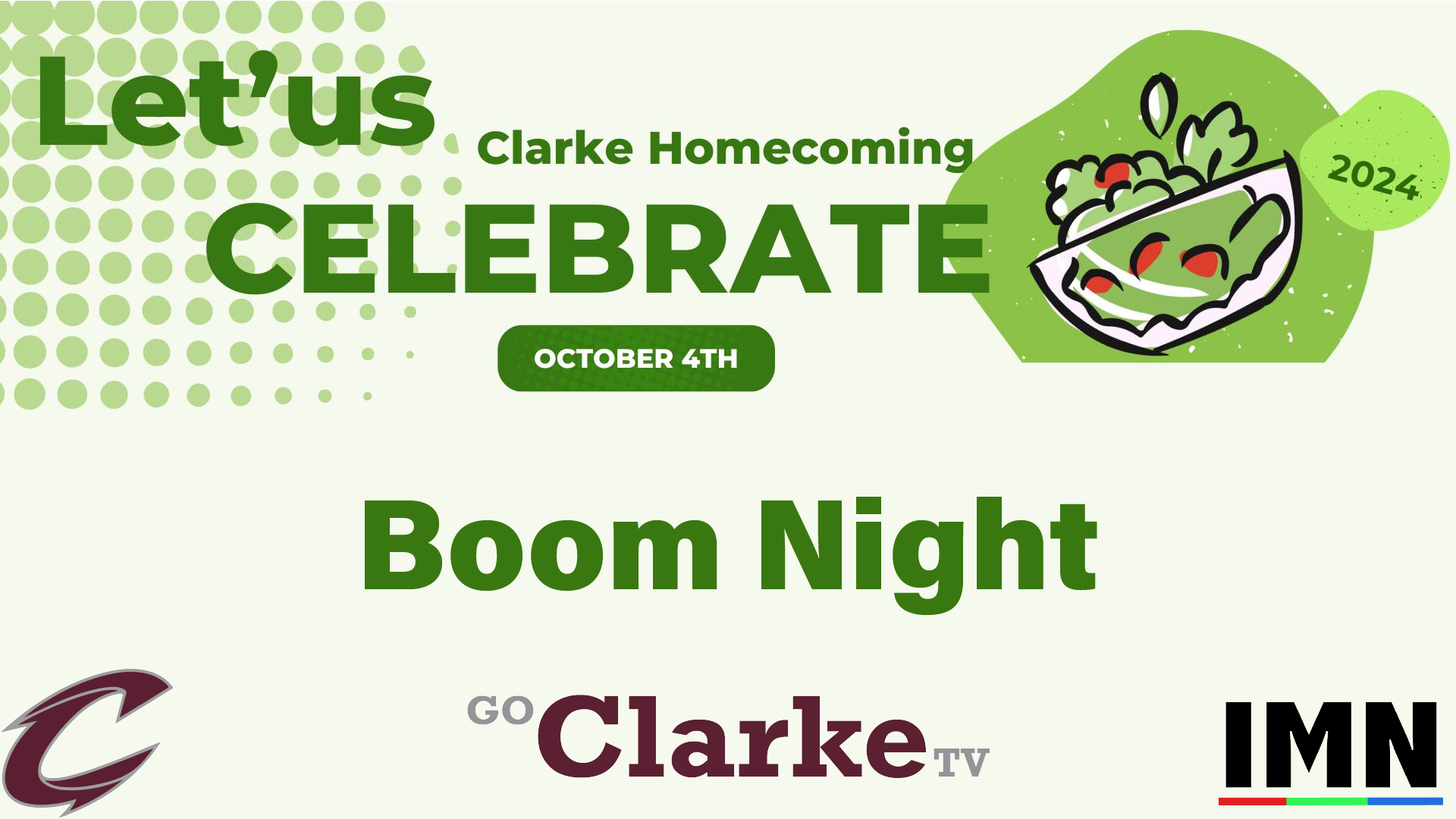 Clarke Homecoming Boom Night 
