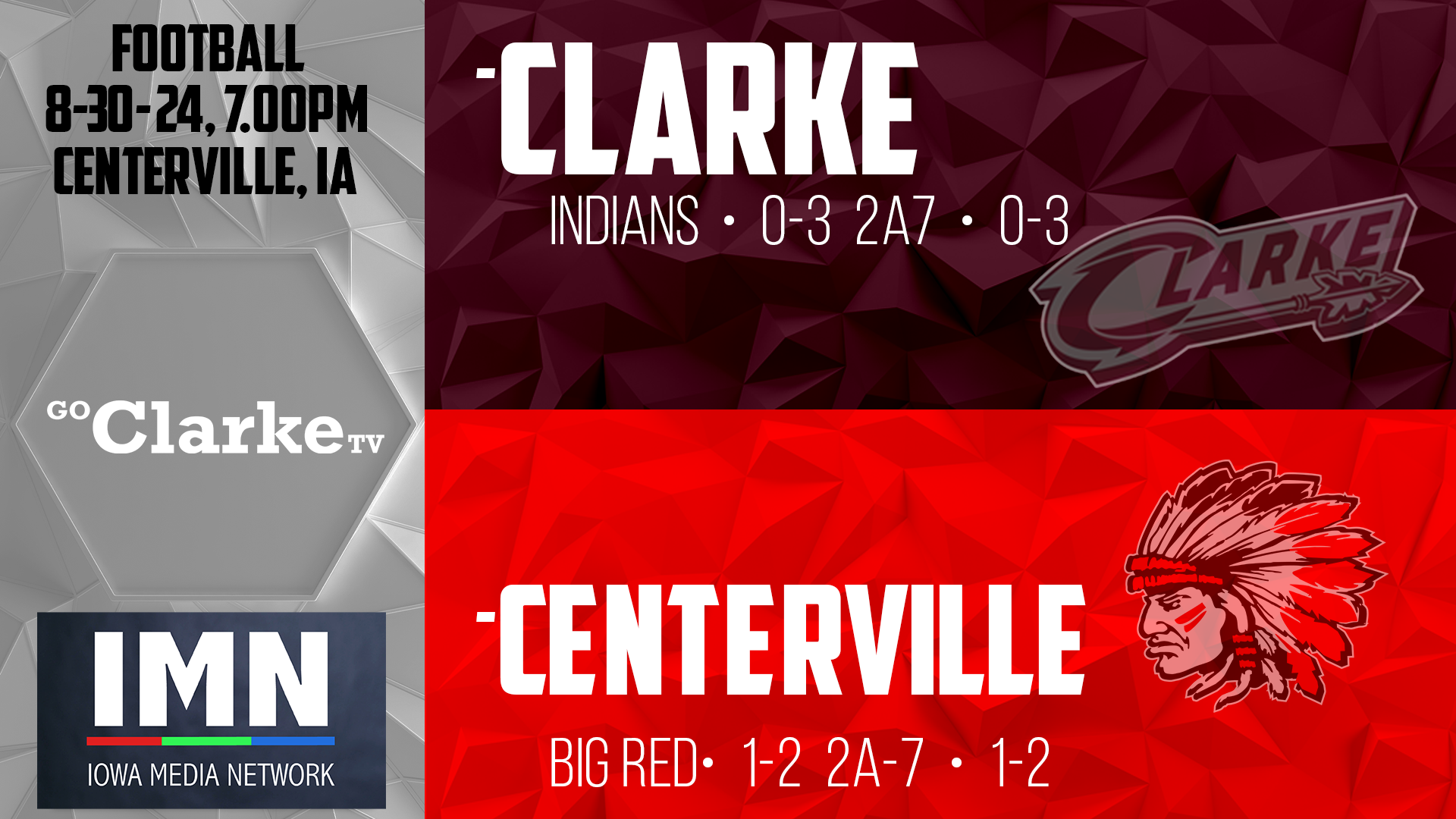Clarke Football at Centerville 9-20-24