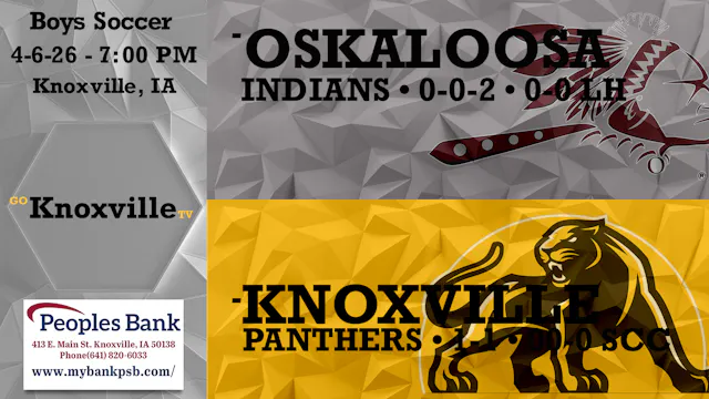 Knoxville vs Oskaloosa Boys Soccer 4-...