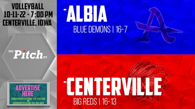 Centerville Volleyball vs Albia 10-11-22