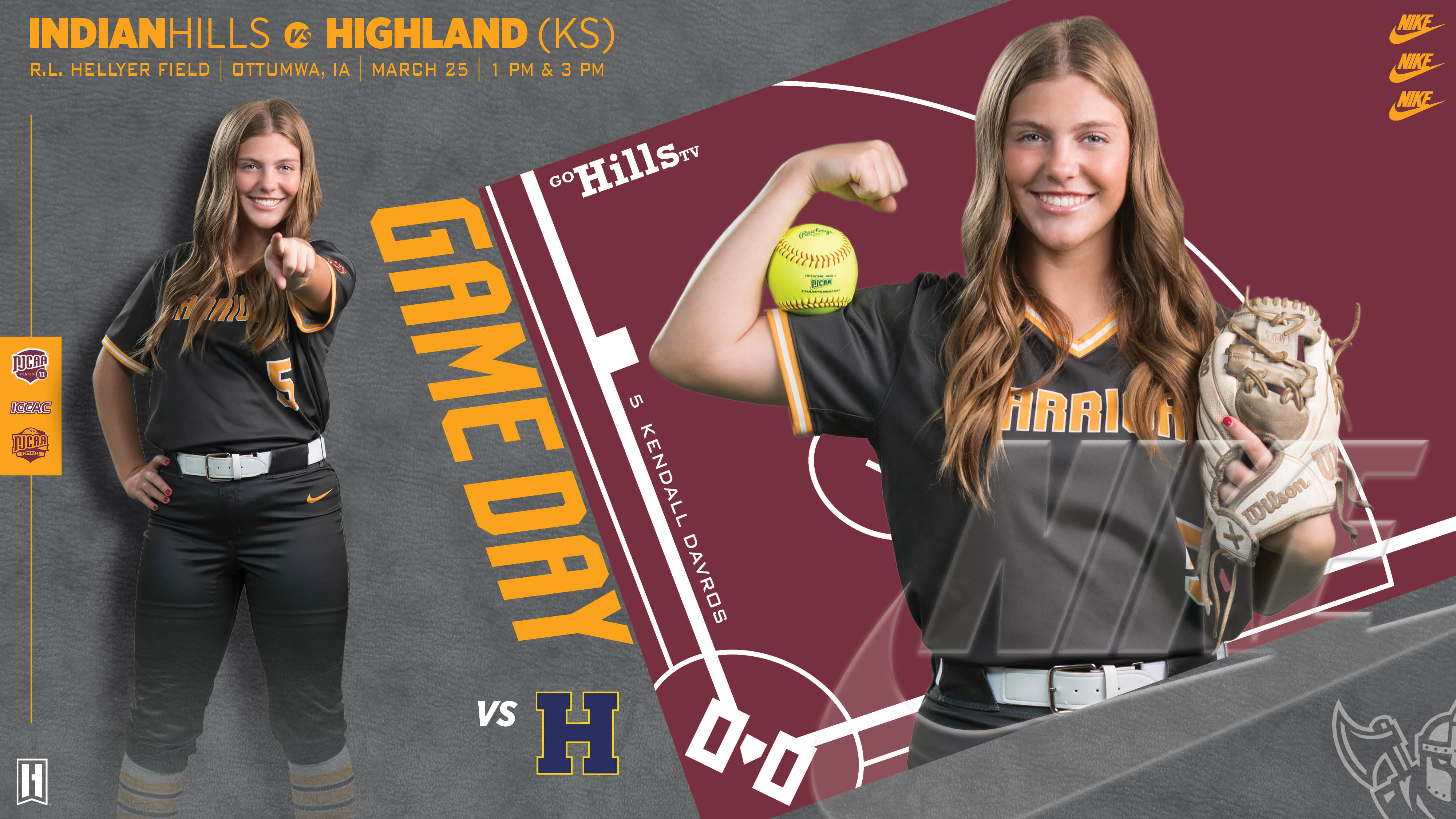 IHCC Softball vs Highland (KS) Game 1 3-25-26