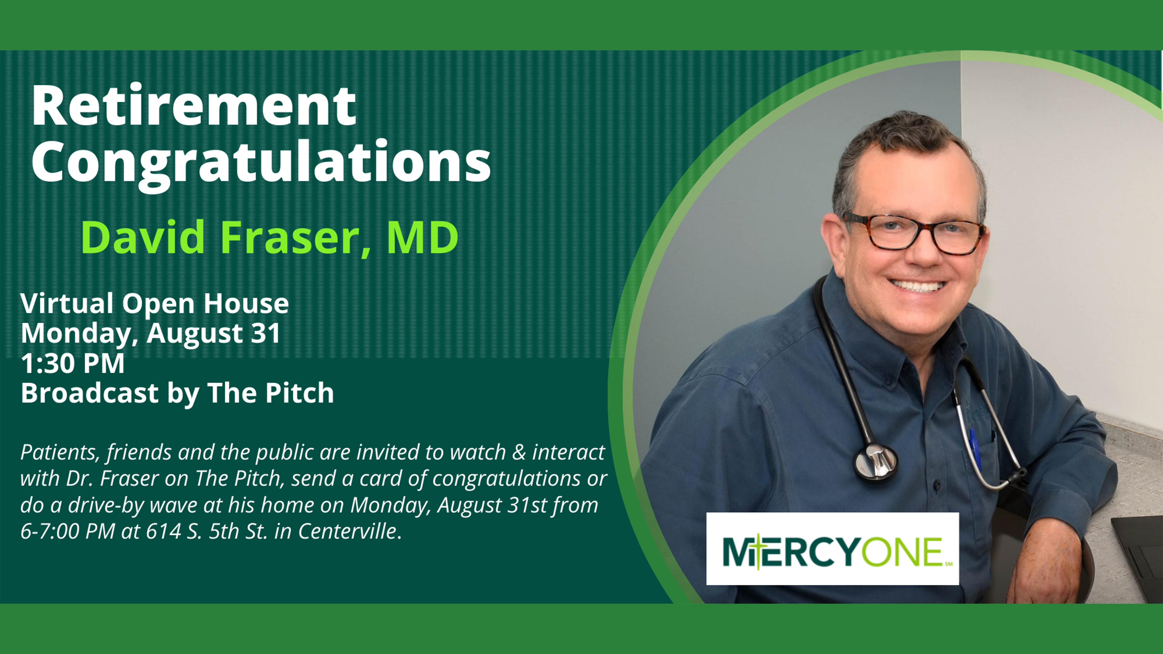 Dr David Fraser Retirement Congratulations