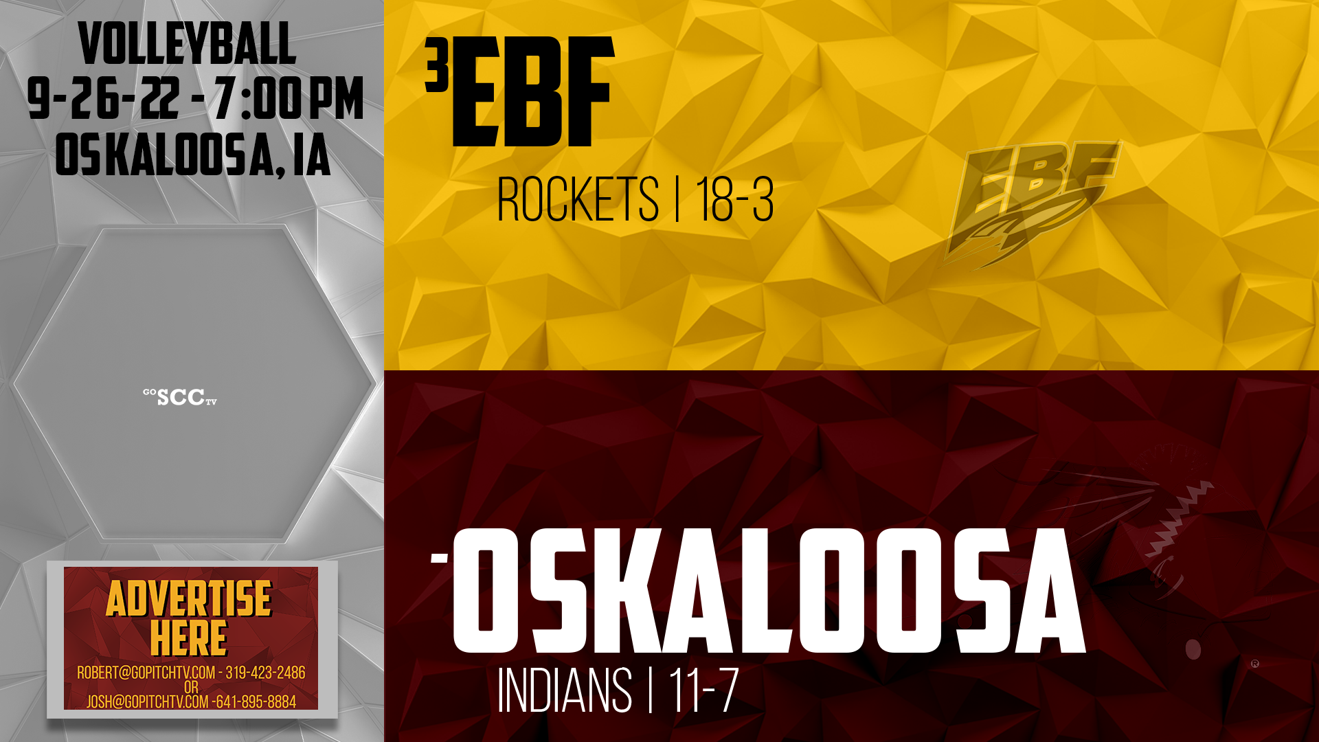 #3 EBF Volleyball at Oskaloosa 9-26-22