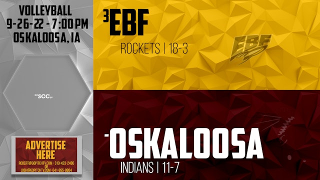 #3 EBF Volleyball at Oskaloosa 9-26-22