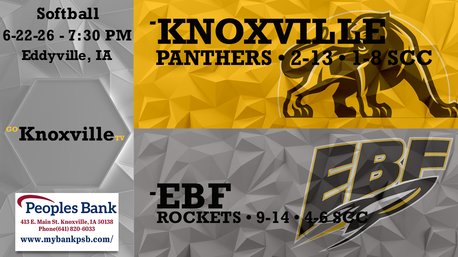 Knoxville at EBF Softball 6-22-6