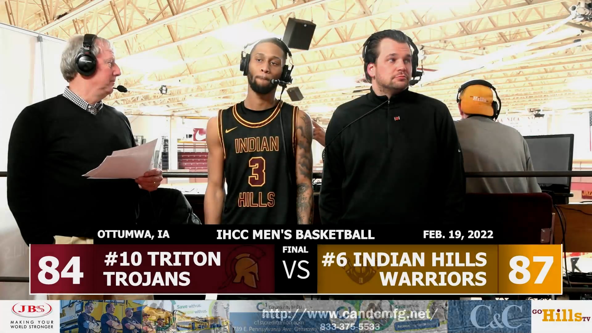 2-19-22 IHCC Men's Basketball vs Triton Post Game Interview