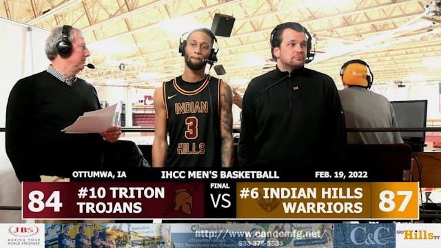 2-19-22 IHCC Men's Basketball vs Trit...