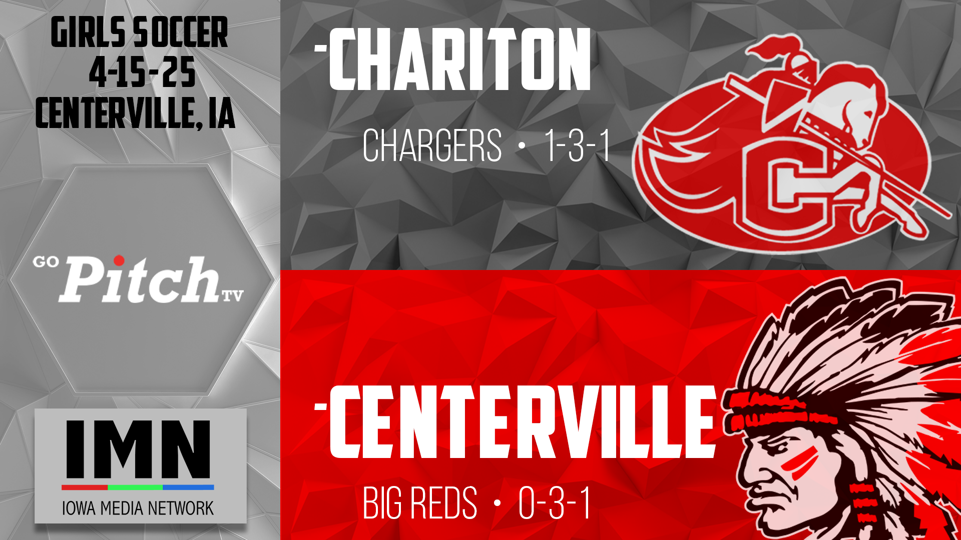 Centerville vs Chariton Girls Soccer 4-15-25