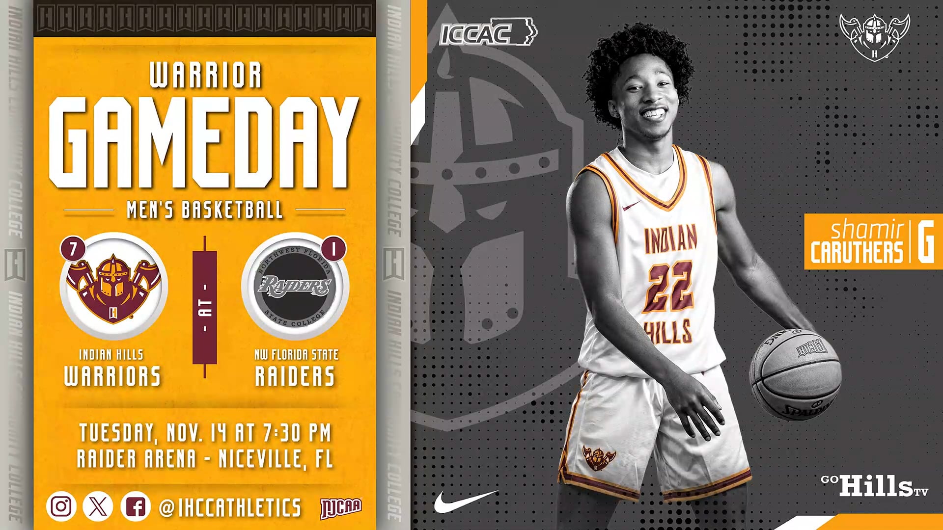 11-14-23 IHCC Men's Basketball @ Northwest Florida State