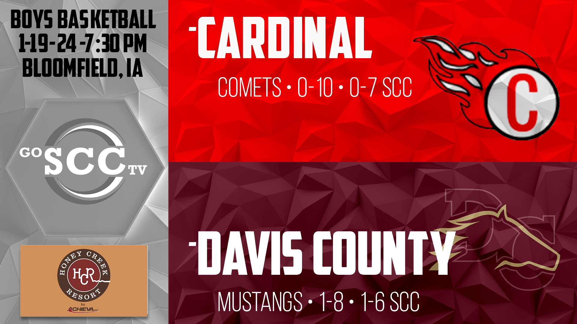 Davis County Boys Basketball vs Cardinal 1-19-24