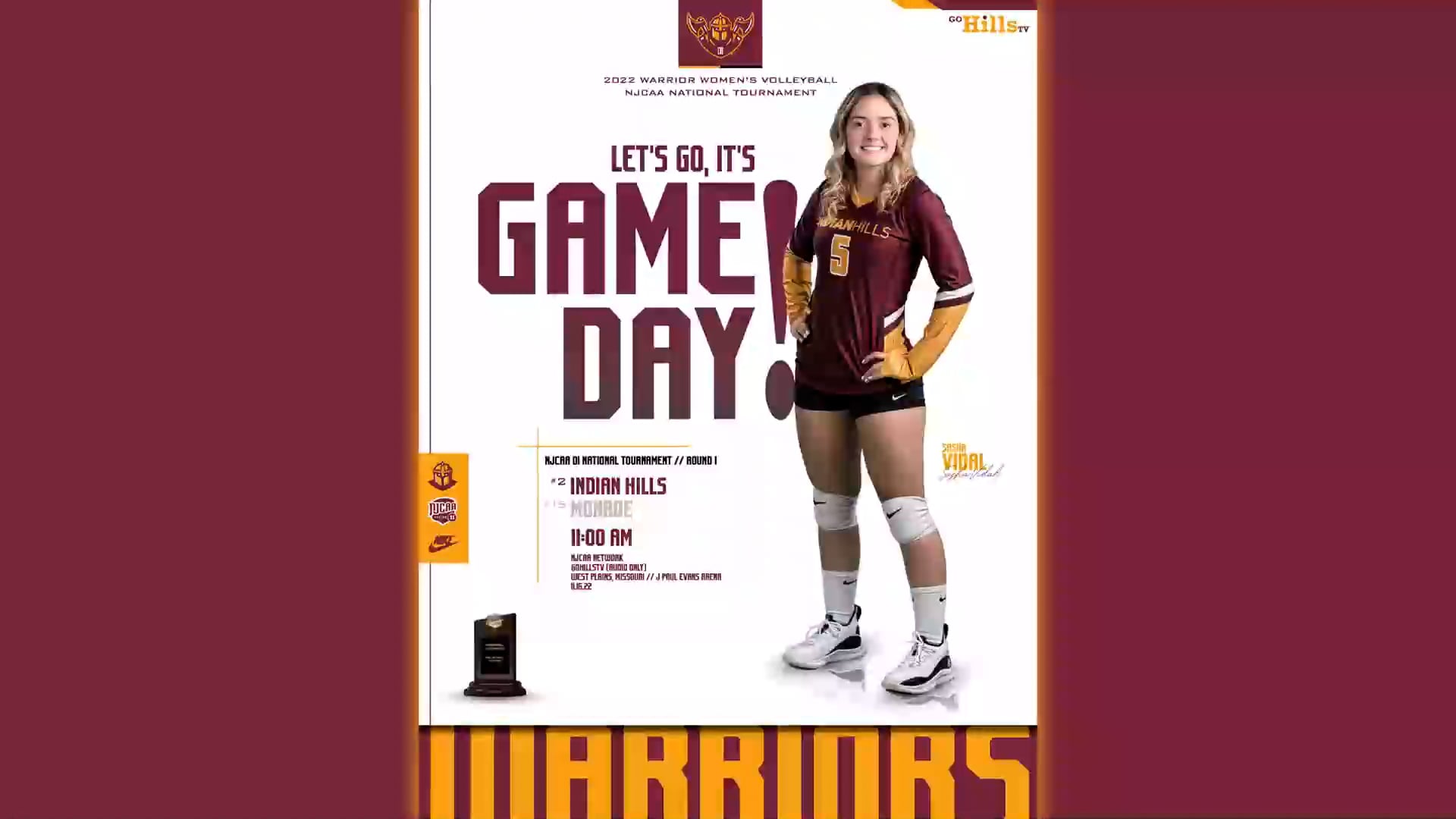 NJCAA National Tournament - 1st Round 11-17-22 IHCC Volleyball vs Monroe