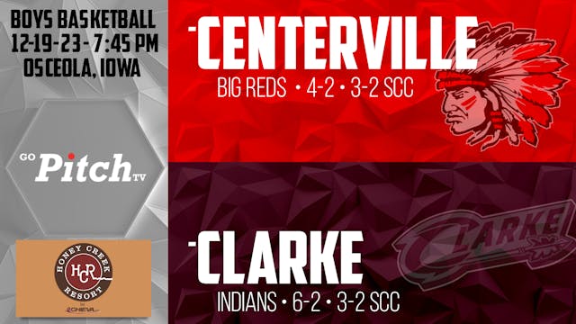 Centerville Boys Basketball vs Clarke...