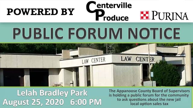 Public Forum on New Jail & Local Opti...