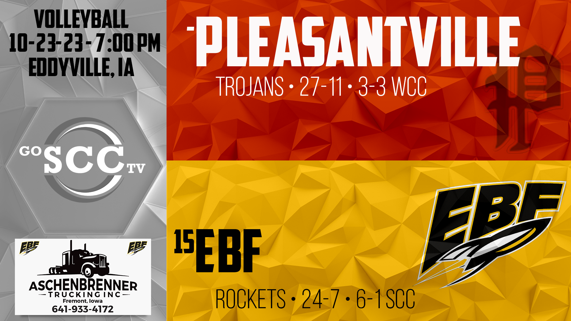 EBF Volleyball vs Pleasantville 10-23-23