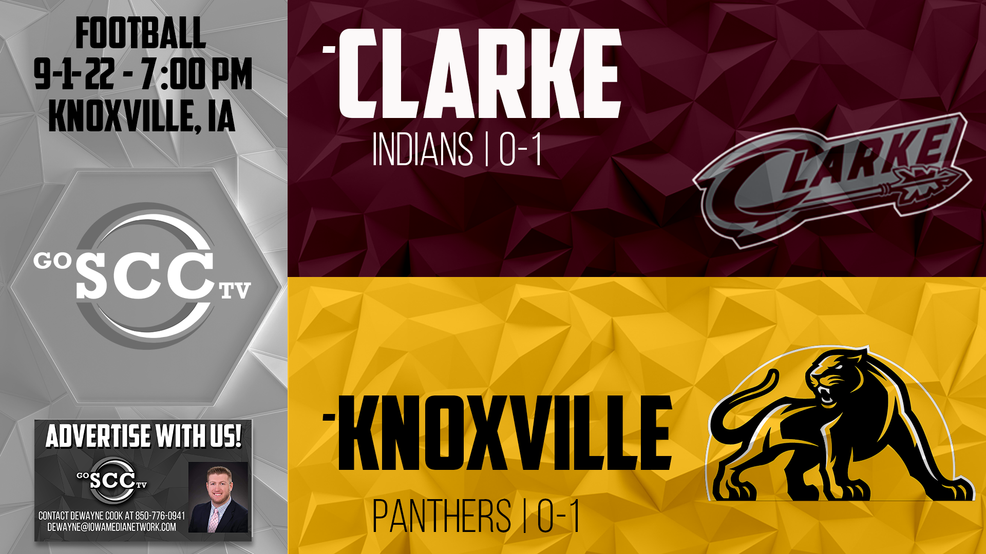 Knoxville Football vs Clarke 9-1-23