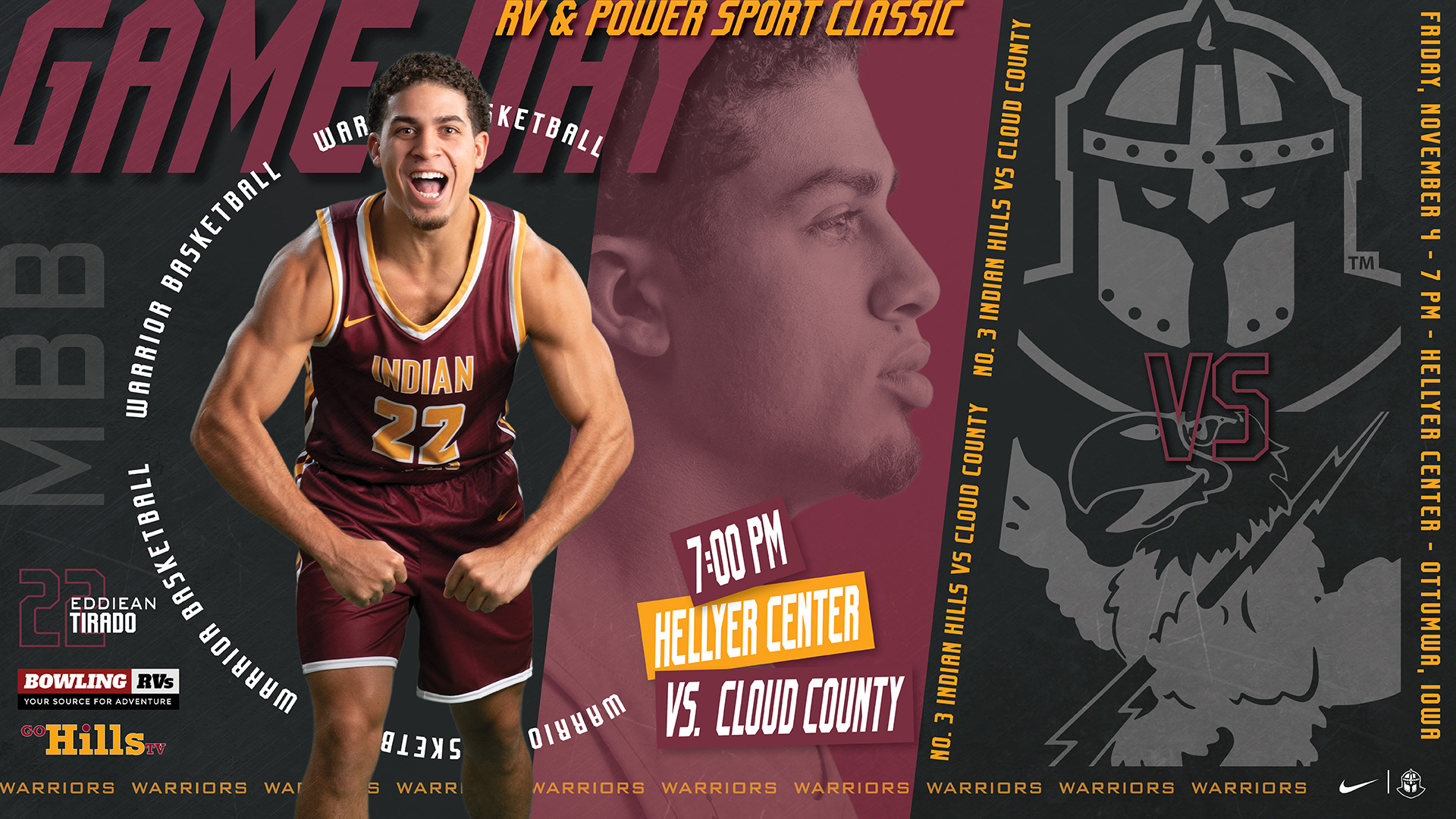 11-4-22 IHCC Men's Basketball vs Cloud County