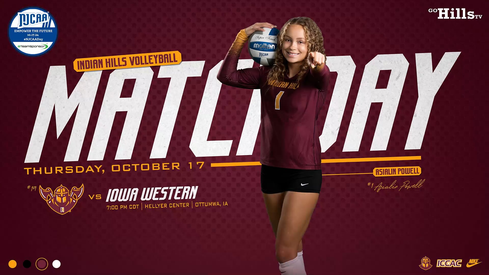 10-17-24 IHCC Volleyball vs Iowa Western