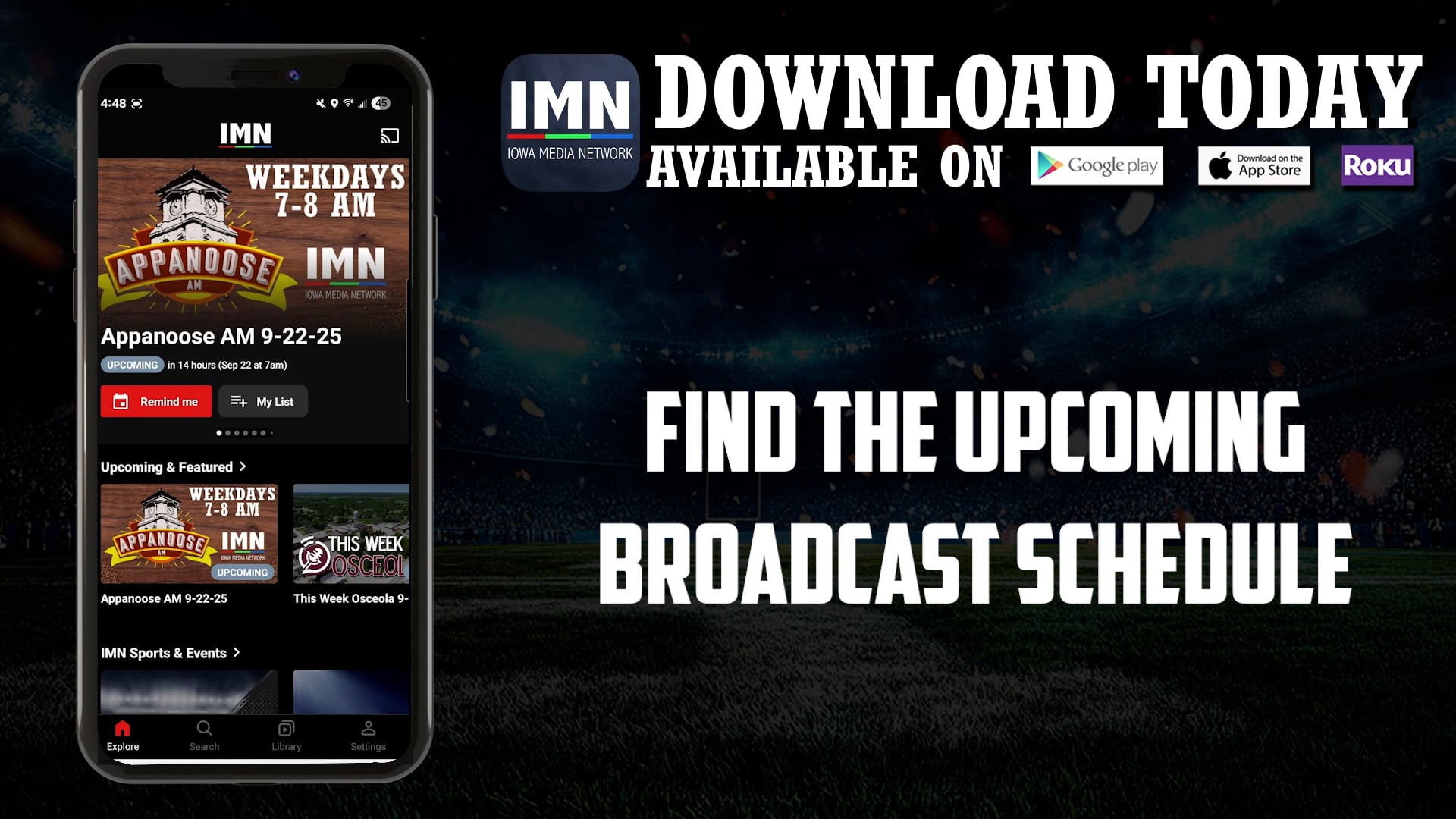 Find the Upcoming Broadcast Schedule