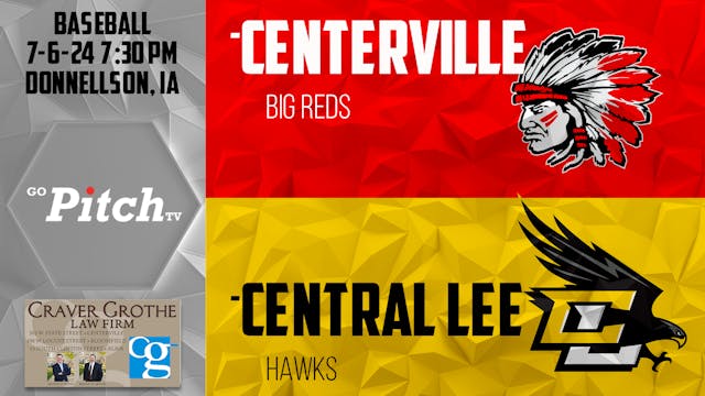 Centerville Baseball at Central Lee P...