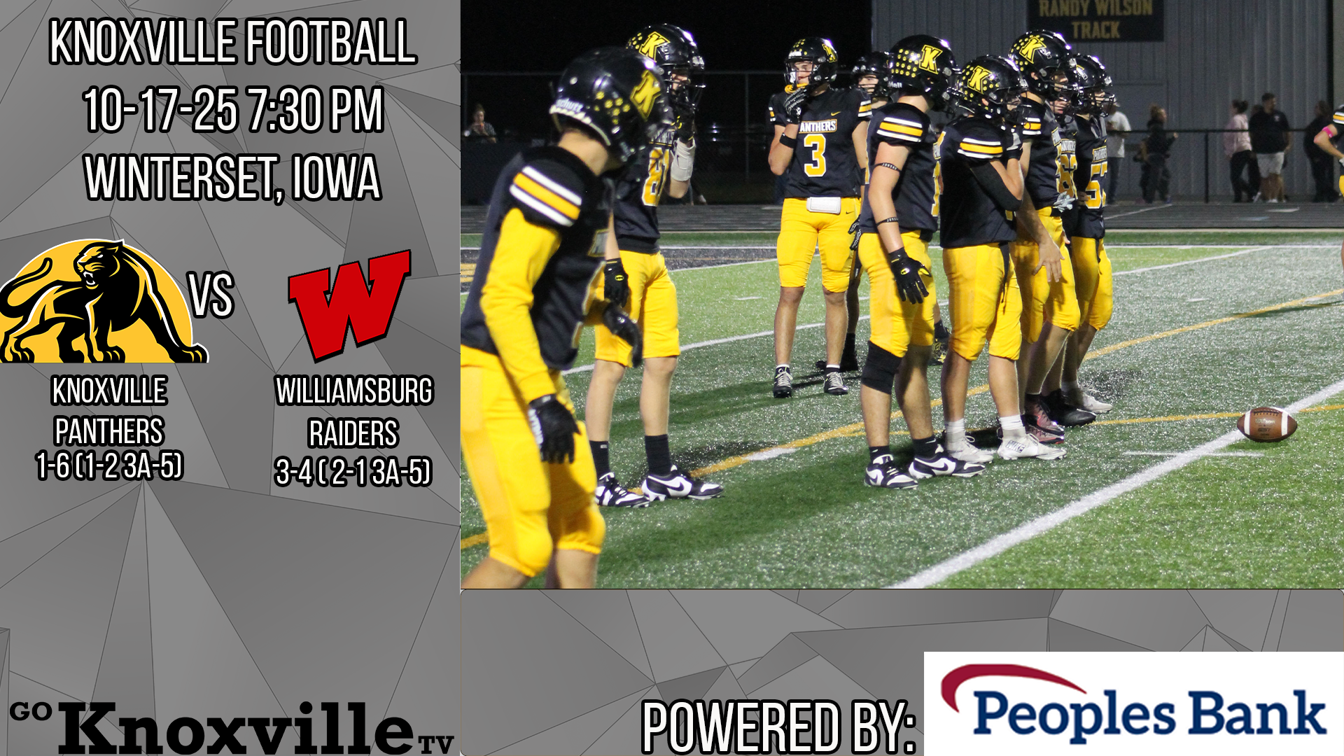 Knoxville at Williamsburg Football 10-17-25