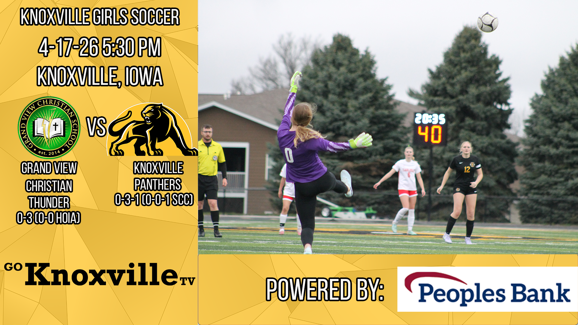 Knoxville vs Grand View Christian Girls Soccer 4-17-26