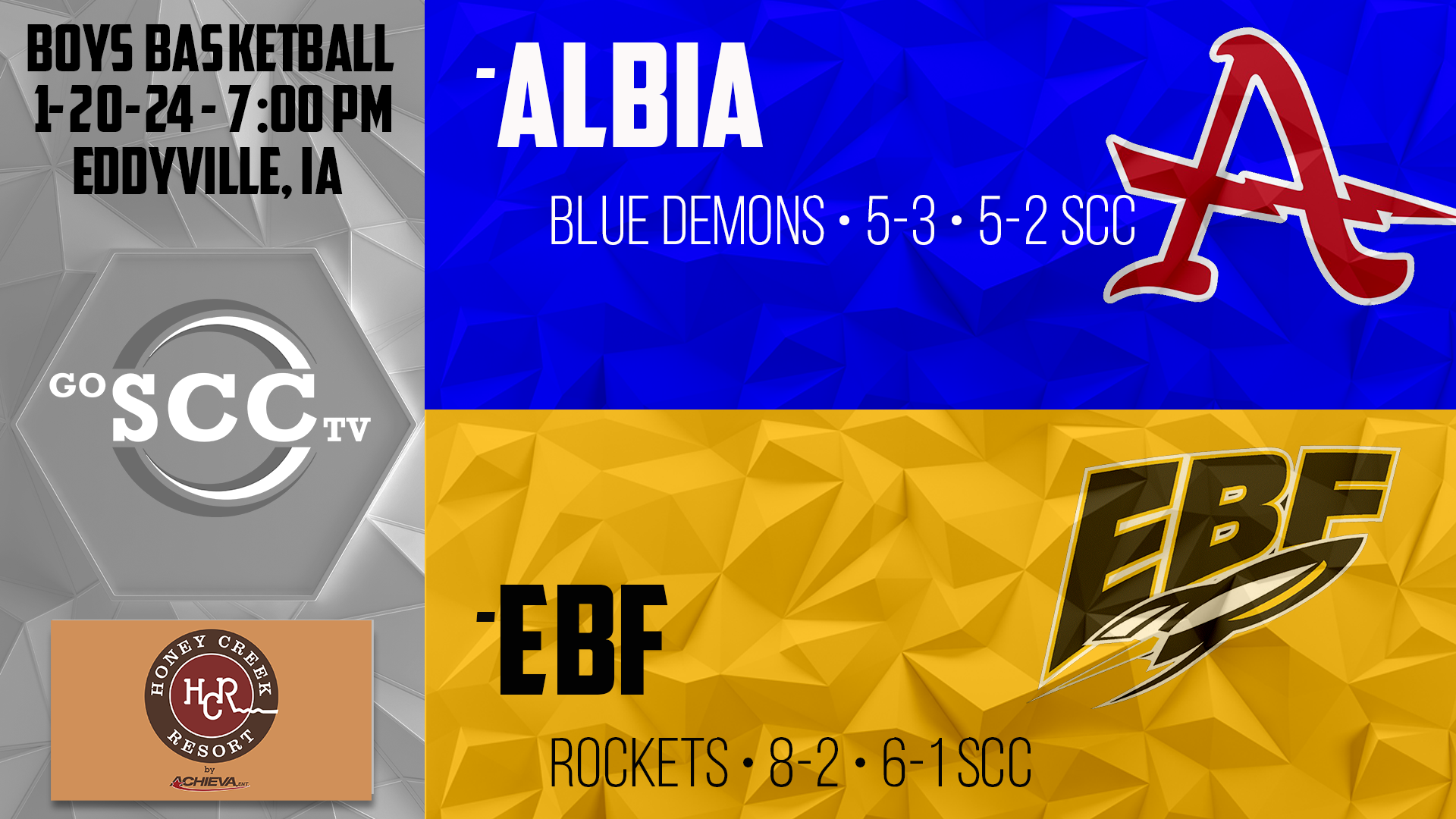 EBF Boys Basketball vs Albia 1-20-24