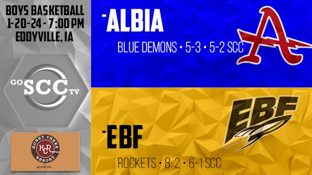 EBF Boys Basketball vs Albia 1-20-24