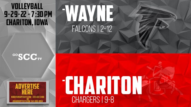 Chariton Volleyball vs Wayne 9-29-22 ...