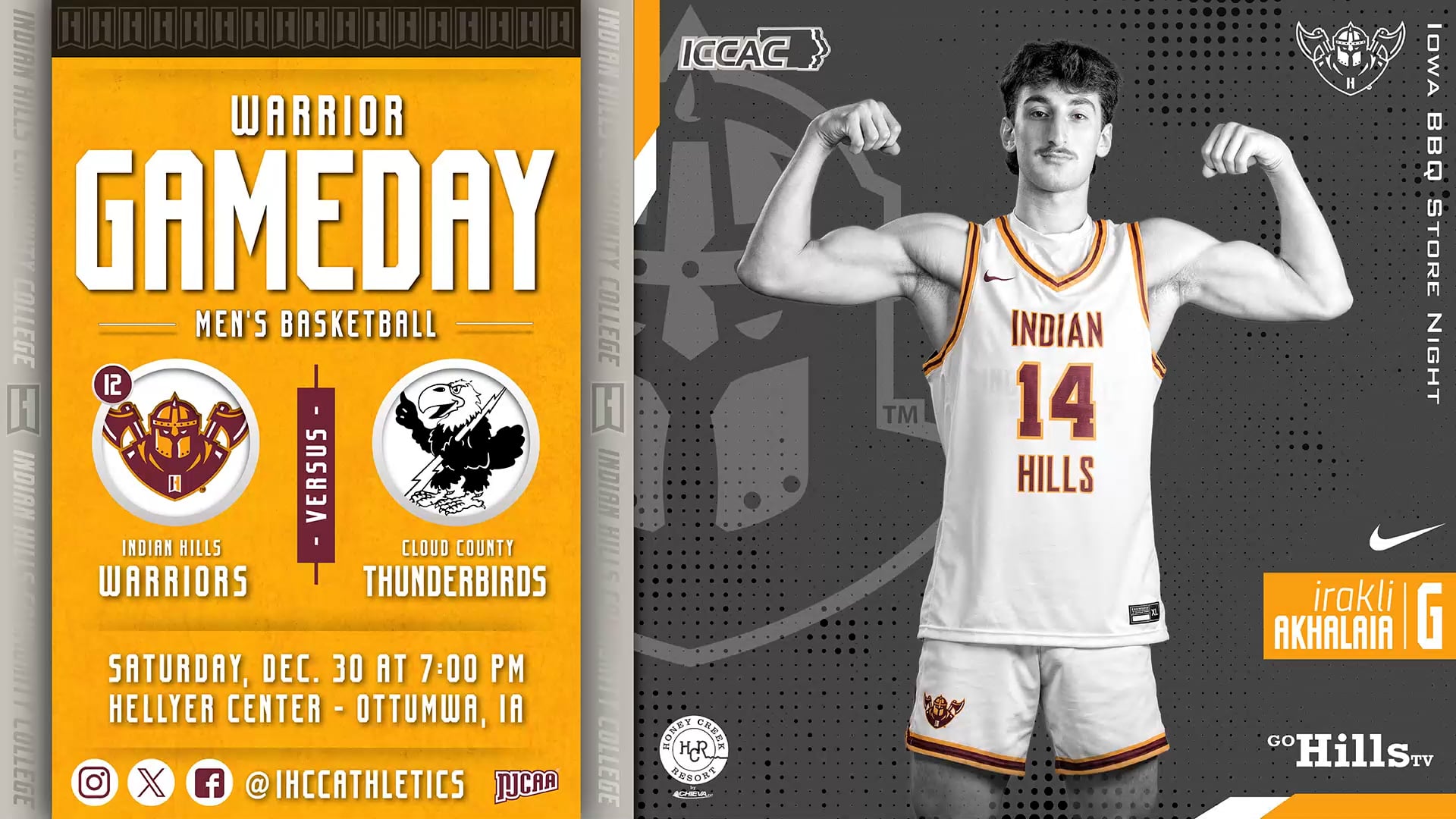 12-30-23 IHCC Men's Basketball vs Cloud County