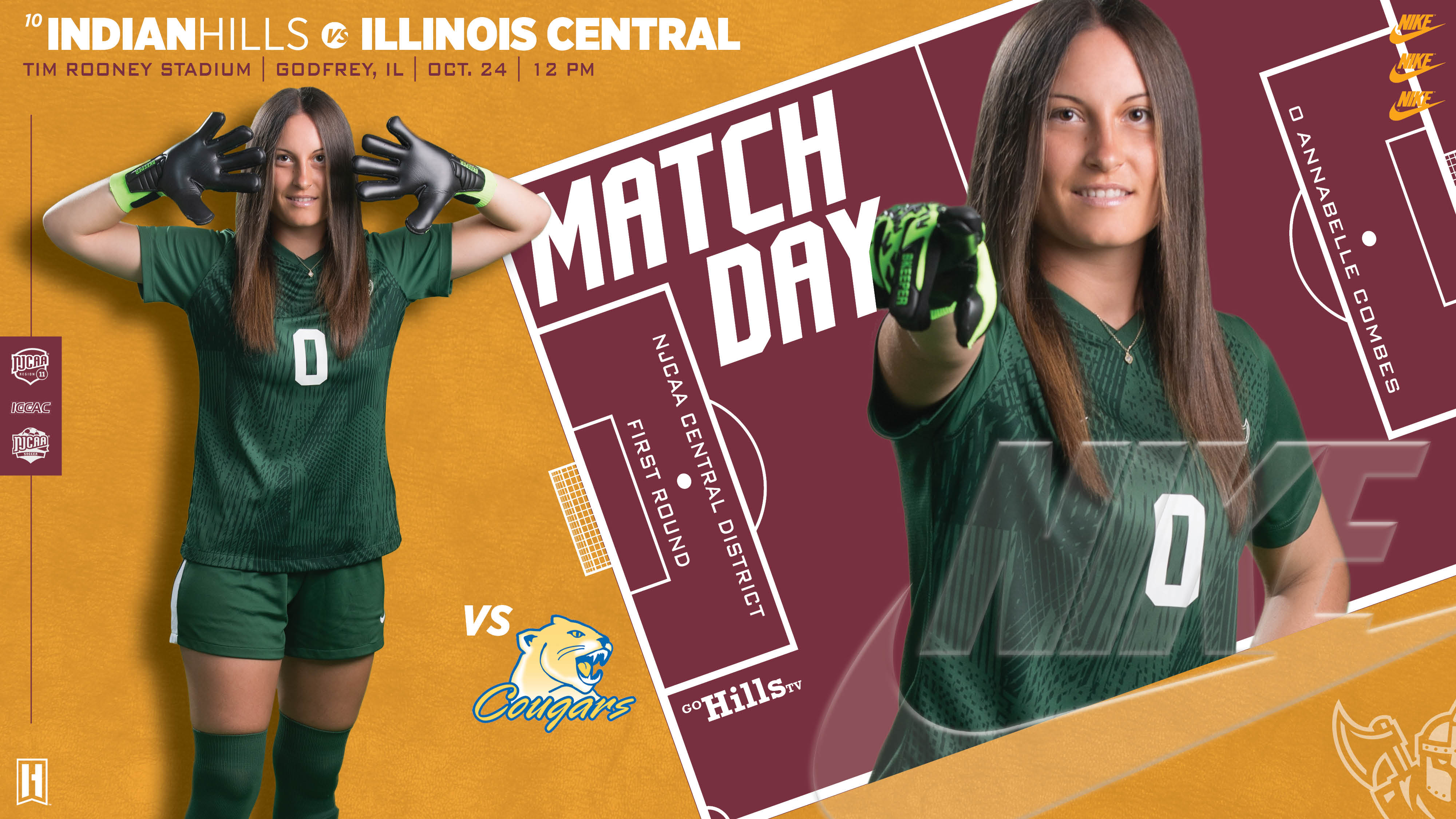 IHCC Women's Soccer vs Illinois Central: NJCAA Central Tournament - 10-24-25