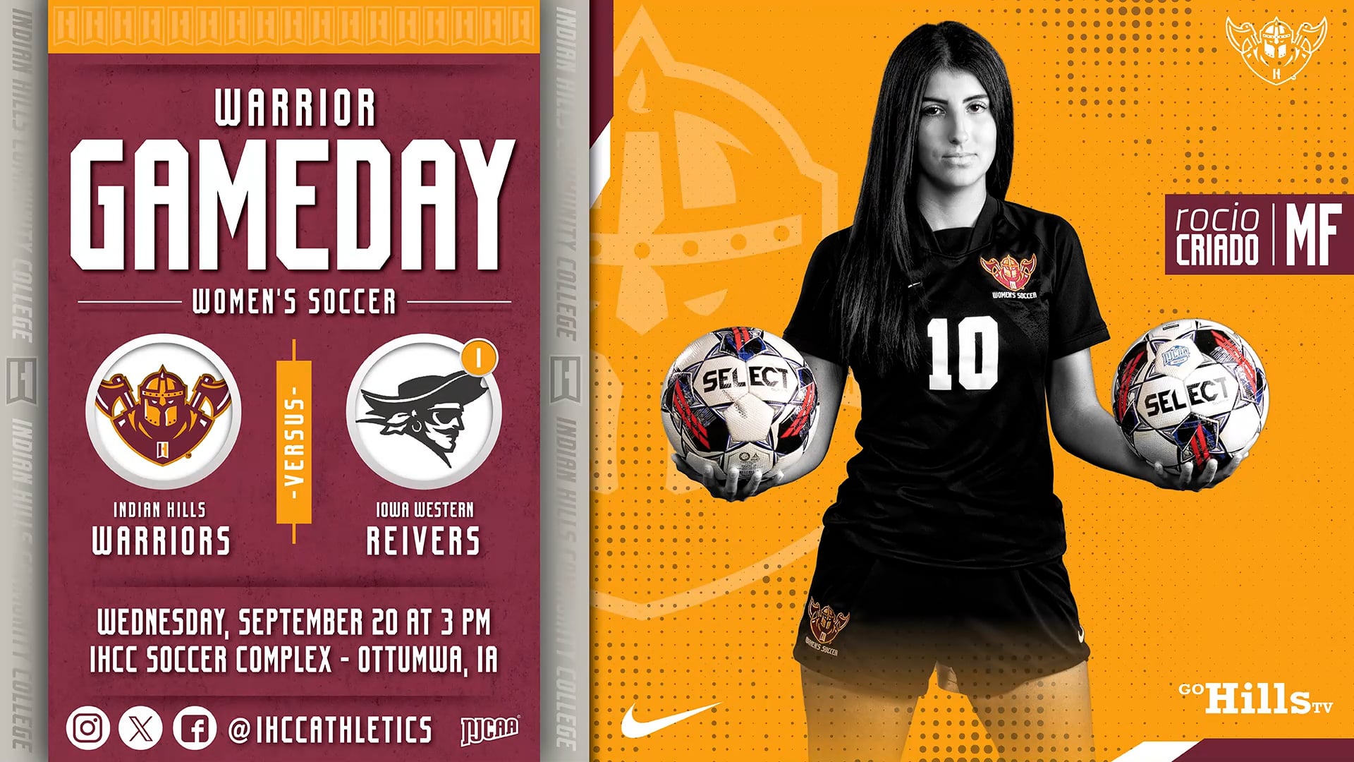 9-20-23 IHCC Women's Soccer vs Iowa Western