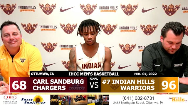 2-7-22 IHCC Men's Basketball vs Carl ...