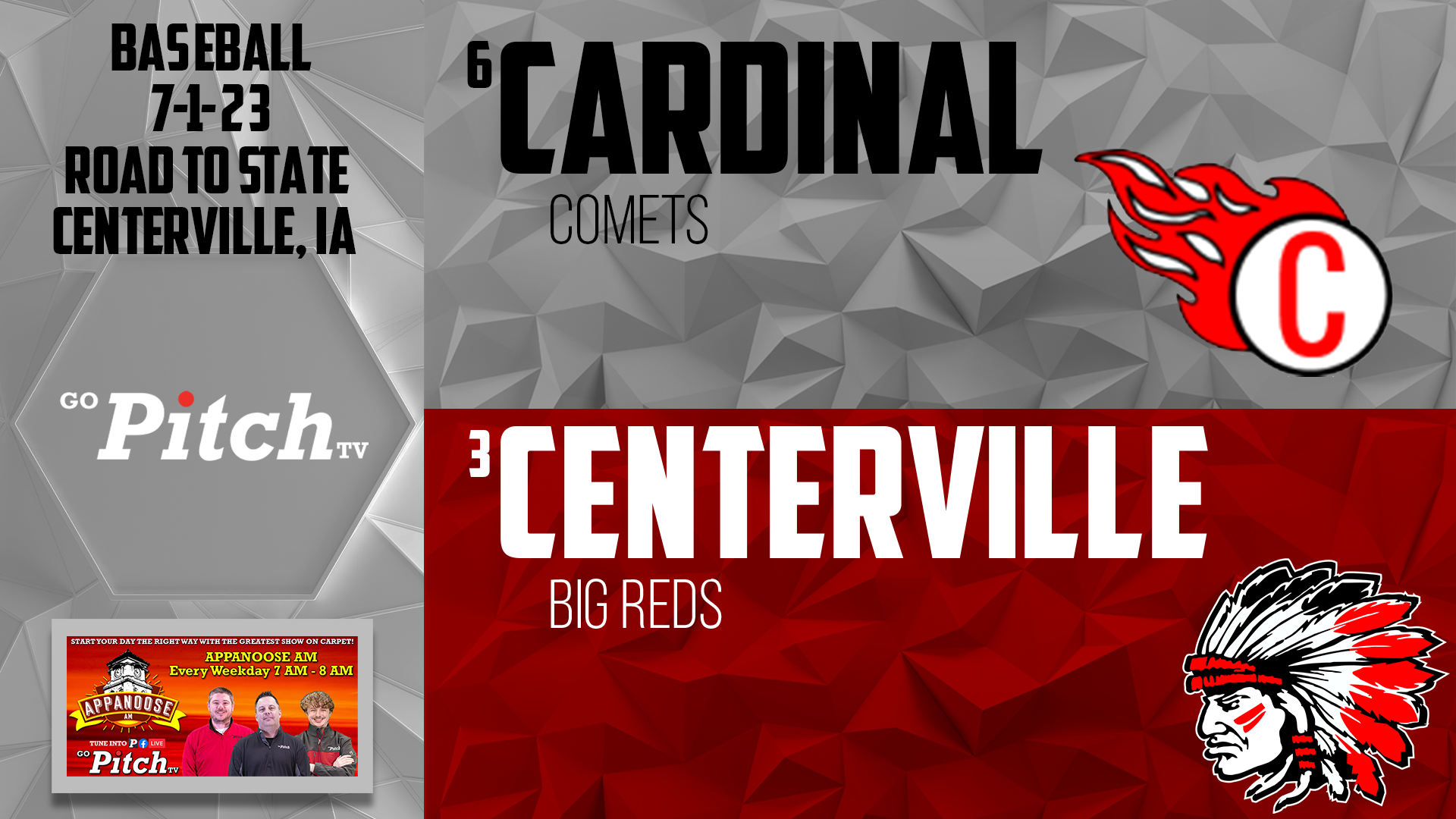 Centerville Baseball vs Cardinal POST SEASON 7-1-23