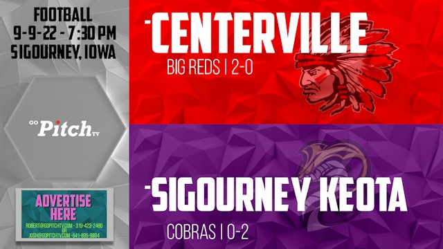 Centerville FB vs Sigourney Keota 9-9-22