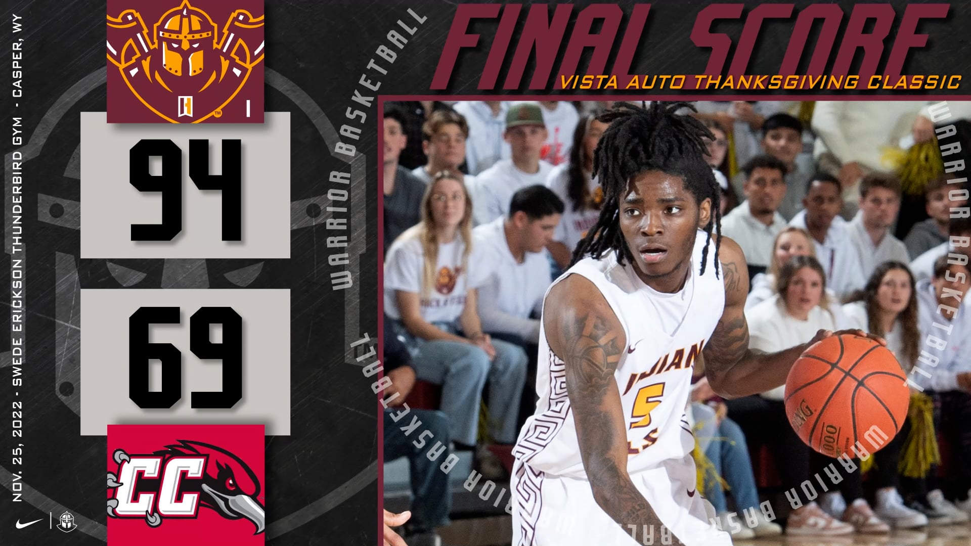 11-25-22 IHCC Men's Basketball @ Casper Post Game Interview