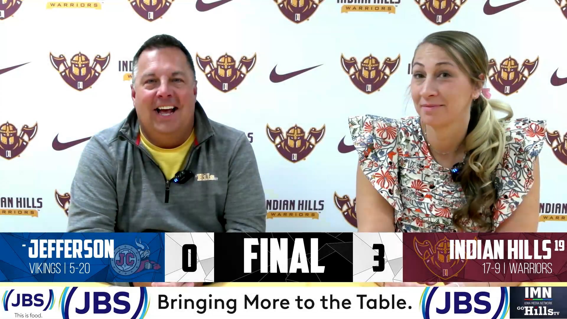 10-15-24 IHCC Volleyball vs Jefferson Post Game Interview