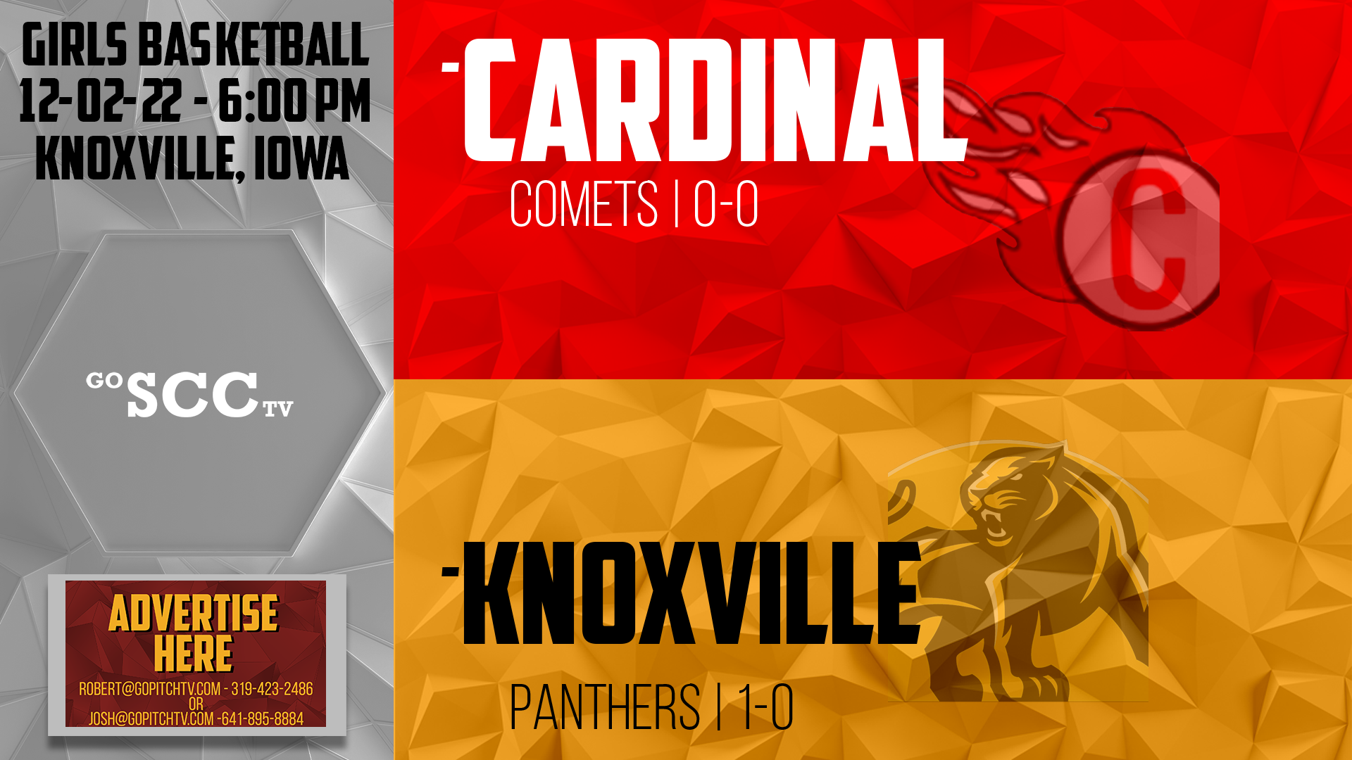 Knoxville Girls Basketball vs Cardinal 12-2-22