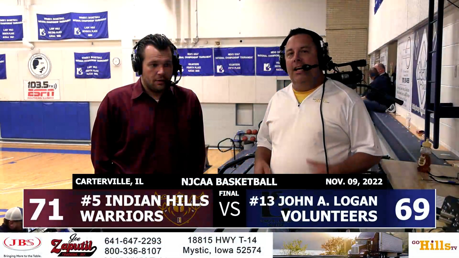 11-9-22 IHCC Men's Basketball @ John A. Logan Post Game Interview