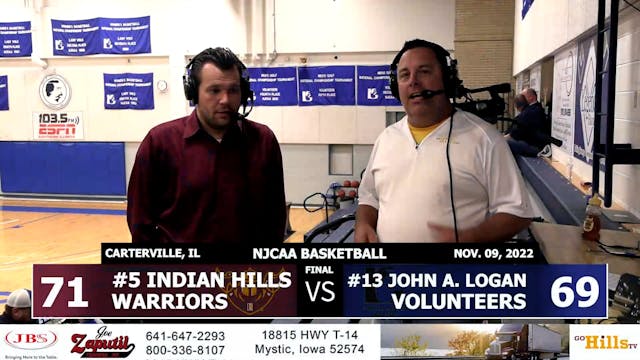 11-9-22 IHCC Men's Basketball @ John ...