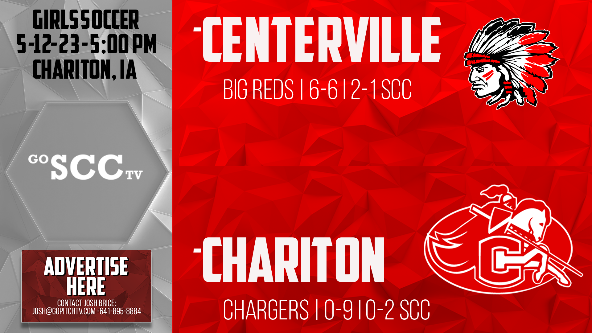 Chariton Girls Soccer vs Centerville 5-12-23