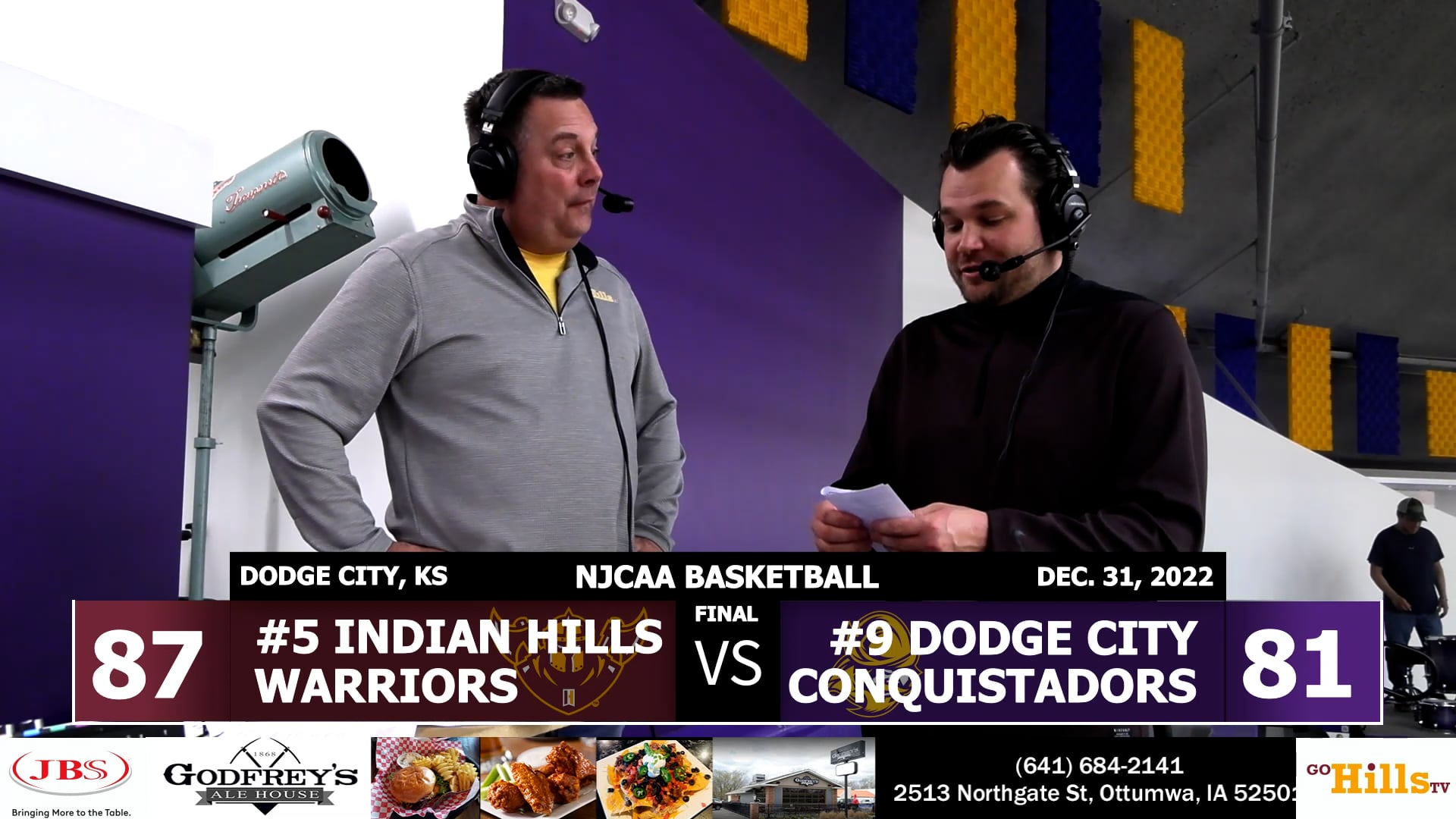 12-31-22 IHCC Men's Basketball @ Dodge City Post Game Interview