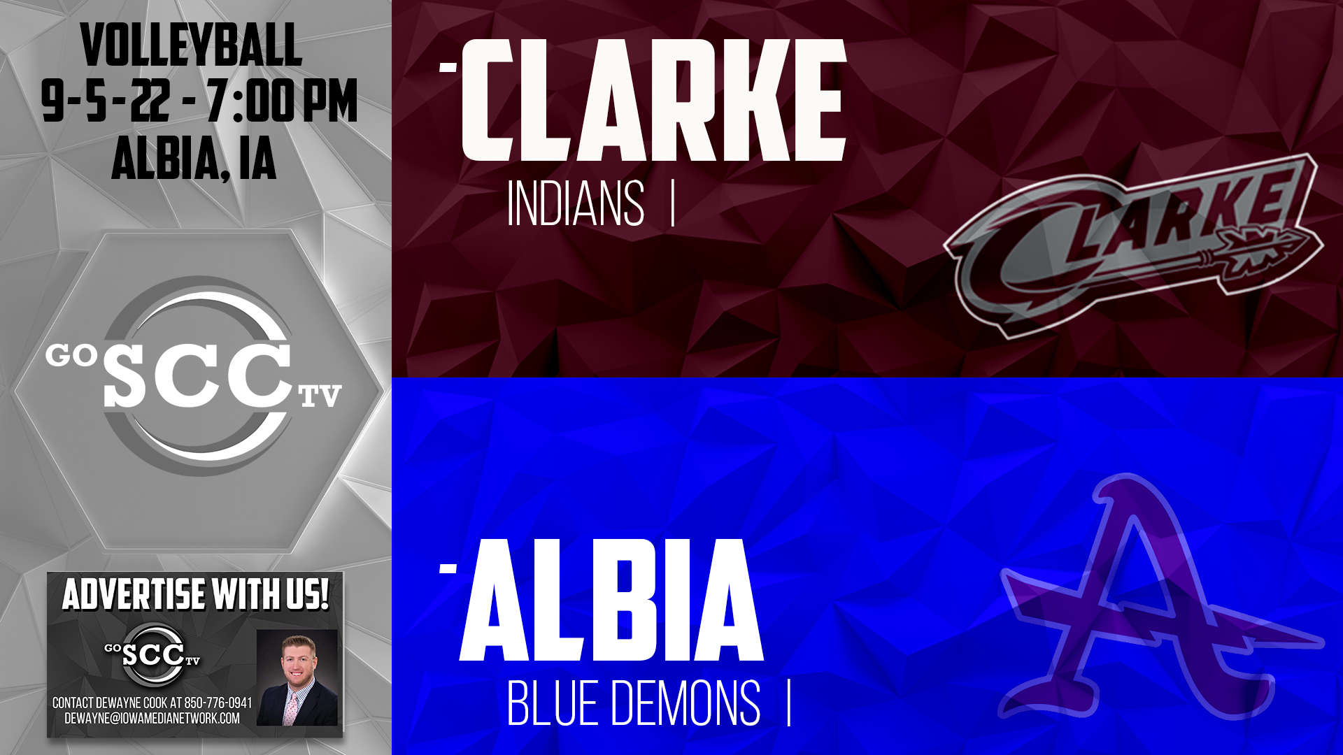 Albia Volleyball vs Clarke 9-5-23