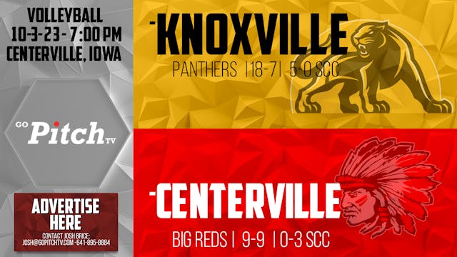 Centerville Volleyball vs Knoxville 1...