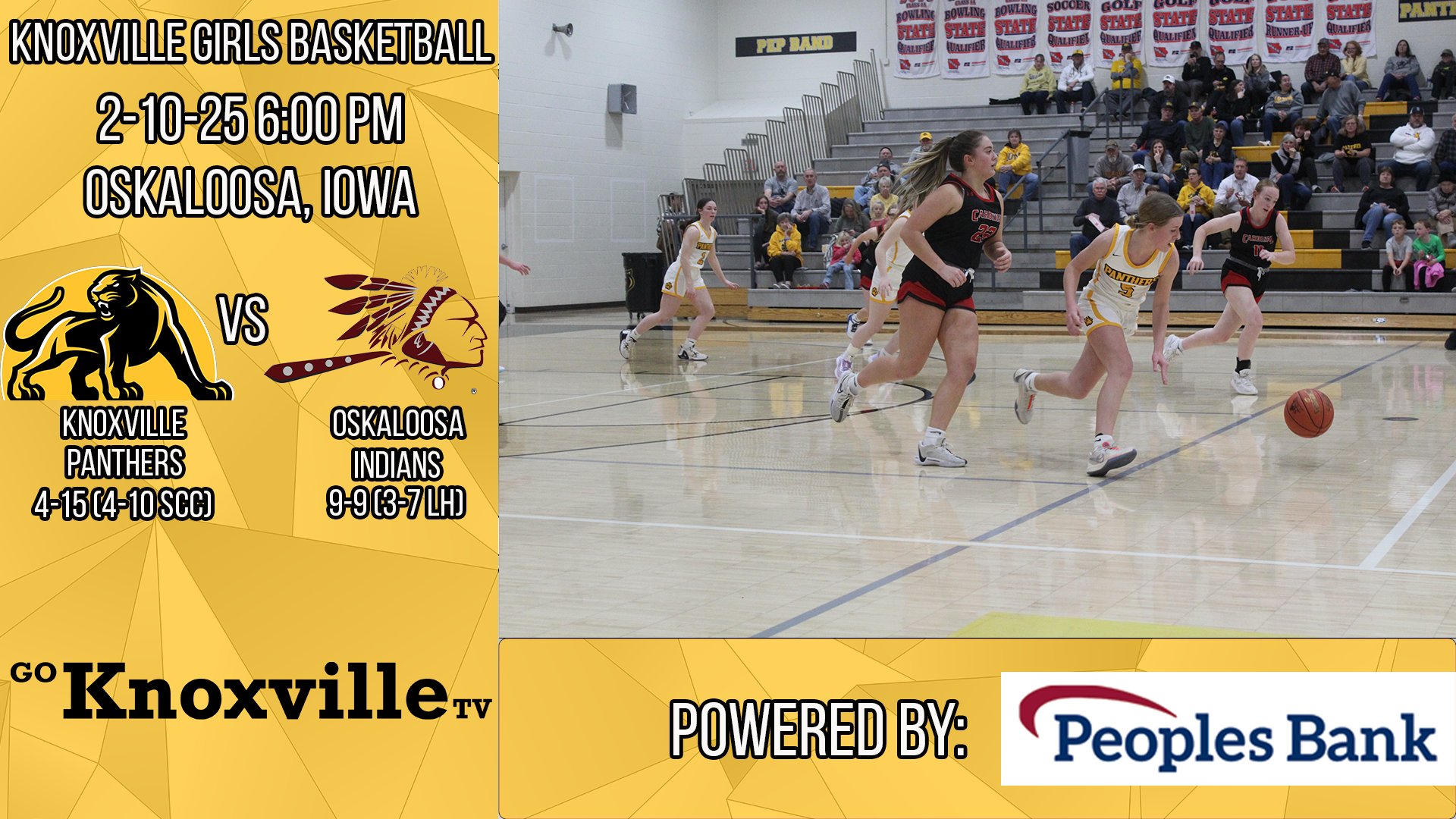 Knoxville Girls Basketball at Oskaloosa 2-10-25