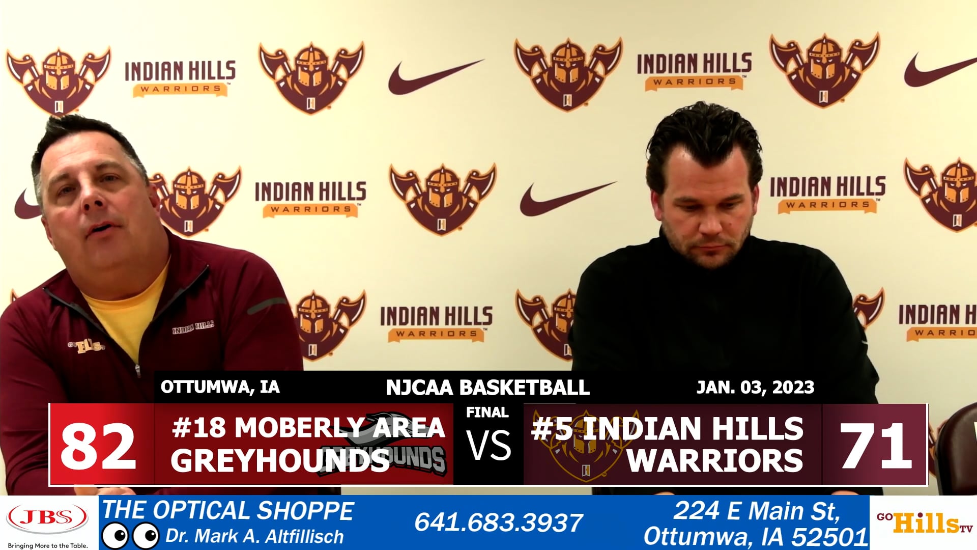 1-3-23 IHCC Men's Basketball vs Moberly Area Post Game Interview