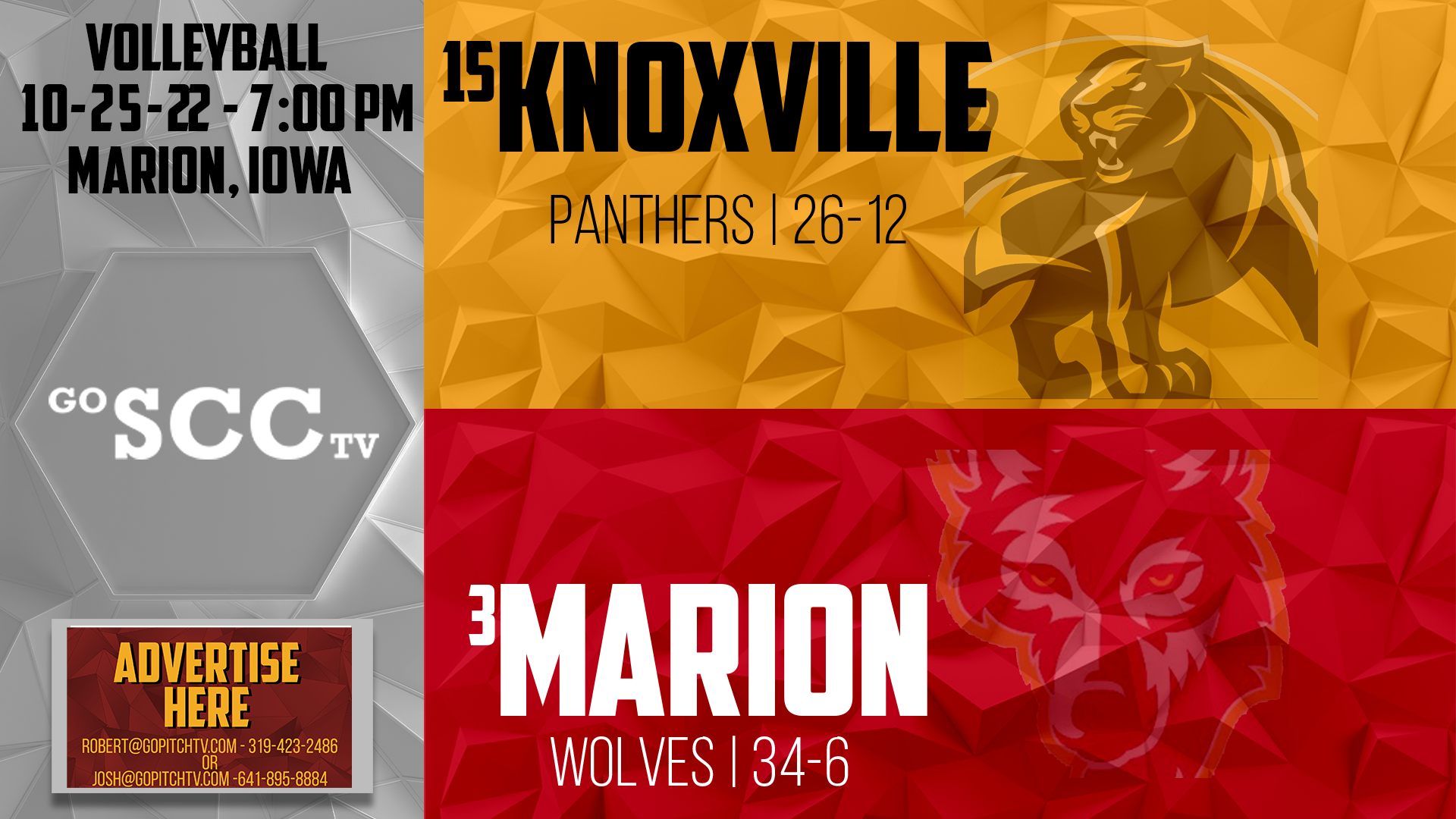 Knoxville Volleyball @ Marion Regional Final 10-25-22