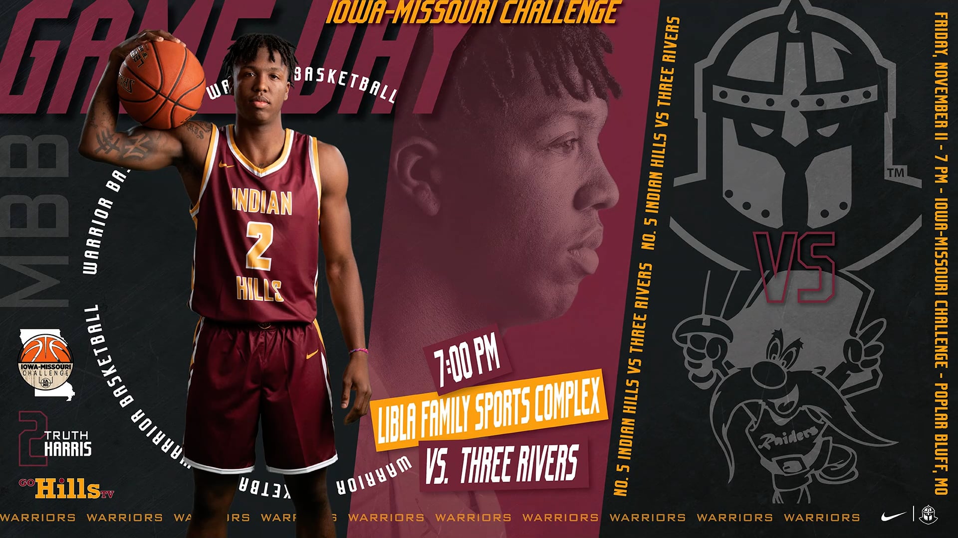 Iowa-Missouri Challenge 11-11-22 IHCC Men's Basketball @ Three Rivers